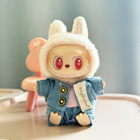 [Clothes Only] 1st/2nd generation Labubu clothes pendant Labubu sitting party baby clothes teddy bear suspenders cute pants - V.I.P Digital Presence
