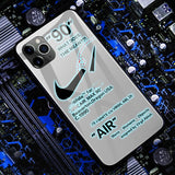 Funda deportiva con luz LED para iPhone 12, 11 Pro Max, 8, 7, 6, 6S Plus, carcasa de vidrio templado con flash para iPhone X, XS, MAX, XR, SE 