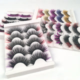 Colorful Fried 5 Pairs Of False Eyelashes Multi-Layer Thick Cross Mink Hair Eyelashes 8D FLUFFY - V.I.P Digital Presence