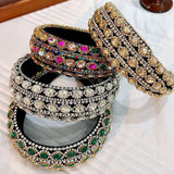 Heavy craftsmanship Baroque crystal headband with retro glass inlaid diamond hair accessories - V.I.P Digital Presence