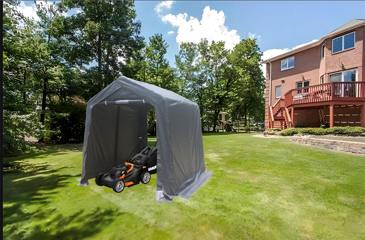 7x12 ft Outdoor Gazebo Portable Storage Shelter Shed with 2 Roll up Zipper Doors & Vents Carport - V.I.P Digital Presence