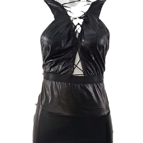Lace up lingerie, pole dance, backless hip-hop costume, performance costume, erotic uniform - V.I.P Digital Presence