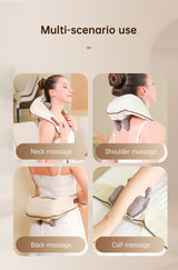 USB-C Rechargeable Kneading Massage Hot Compress Shiatsu Back Shoulder Neck Massager for Pain Relief - V.I.P Digital Presence