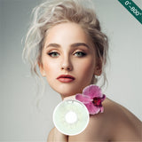 1Pair FDA Certificate Eyes Beautiful Pupil Colorful Girl Cosplay Contact Lenses  PHALAENOPSIS GREEN - V.I.P Digital Presence