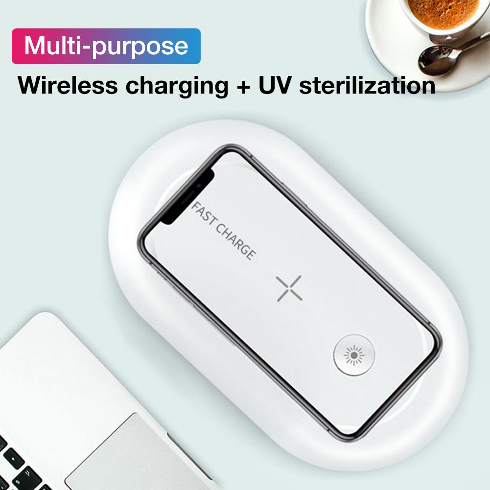 Esterilizador de teléfono con luz ultravioleta de 15 W, limpiador inalámbrico, esterilizador, caja de desinfección ultravioleta multifunción.