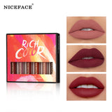 Niceface New Quality Lip Glaze Velvet Matte Lip Glaze Set Matte Non-Stick Cup Waterproof Makeup - V.I.P Digital Presence