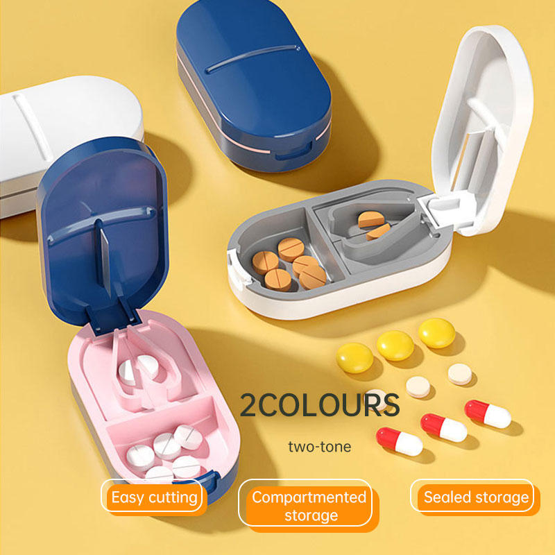 Japanese medicine cutter medicine dispenser one point two cut pill artifact quarter divider portable drug storage box - V.I.P Digital Presence