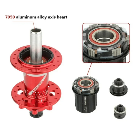 HASSNS PRO7 MTB Hub 32 Holes Bearing Bike Freehub Rear Hub Quick Release 32H Four Palin 7 8 9 10 11 12 Speed 6 Pawl Hubs - V.I.P Digital Presence