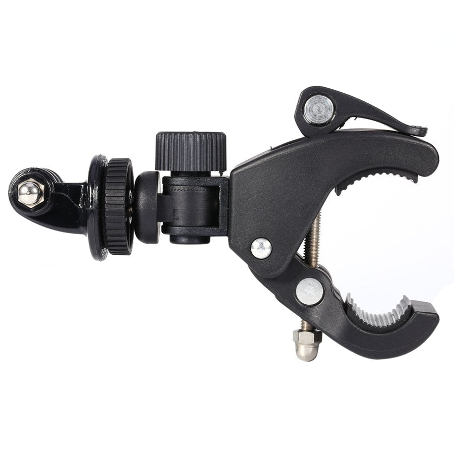 GloryStar - Abrazadera para manillar de bicicleta y motocicleta, color negro, adaptador de trípode para cámara GoPro Hero 1, 2, 3, 3+ y 4