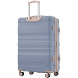 Luggage Sets New Model Expandable ABS Hardshell 3pcs Clearance Luggage (light blue and golden)