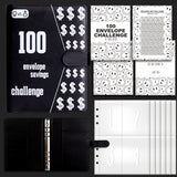 100 Envelope Challenge Binder Couples 100 Day Challenge Savings Savings Notebook - V.I.P Digital Presence