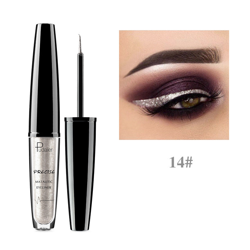 Heavy Metal Pearlescent Liquid Eyeliner Pudaier Metallic Liquid Eyeliner Sparkle Eyeliner Collection - V.I.P Digital Presence