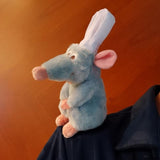 Muñeco de peluche súper lindo de Ratatouille con imán que se puede sentar en el hombro, caricatura Qi Xun