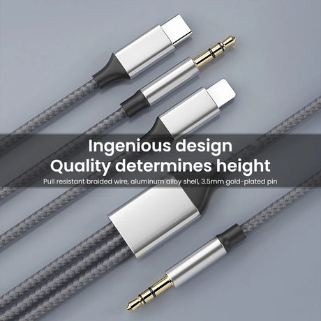 UX audio cable suitable for Apple Type-C three in one audio cable, computer audio two in one connection cable - V.I.P Digital Presence