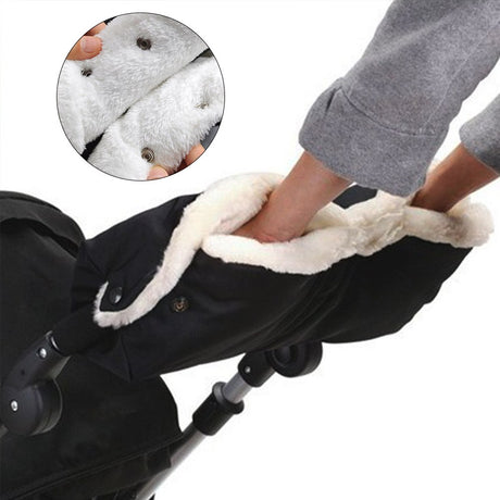 Warm Baby Winter Stroller Gloves Thicken Stroller Hand Muff Pram Accessories Waterproof Kids Pushchair Hand Cover Fur Mittens - V.I.P Digital Presence
