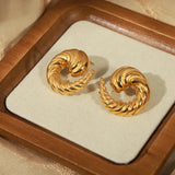 Titanium Steel Spiral Shape Stud Earrings - V.I.P Digital Presence