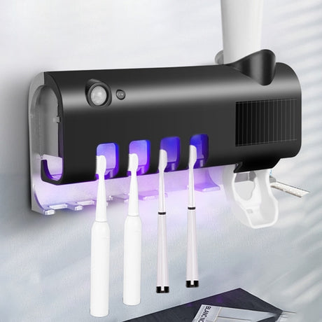 Wall Toothbrush Holder Smart Bathroom Toothpaste Squeezer for Bathroom Toilet Automatic Disinfect Bathroom Accessories - V.I.P Digital Presence