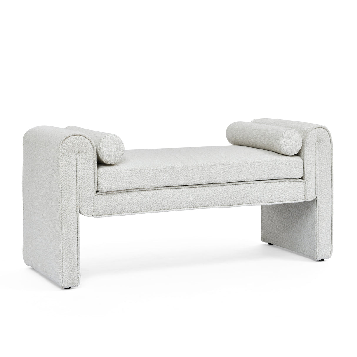 Bedroom storage stool, linen storage stool, large storage space, 50.39 inches white - V.I.P Digital Presence