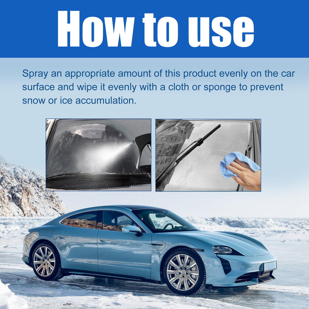 Winter Coating Snow Melt Spray, Car Windshield Fast Snow Melt Defrost Vehicle Deicing Agent - V.I.P Digital Presence
