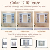 35'' x 28'' Blue Wall Mounted Bathroom Storage Cabinet with Mirror Door, Modern Bathroom Wall Cabinet with Mirror - V.I.P Digital Presence