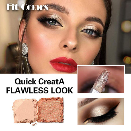 Fit Colors 12-Color Face Comprehensive Makeup Powder Palette Matte Pearlescent Earth Color Blush Eyebrow Powder Eye Shadow - V.I.P Digital Presence