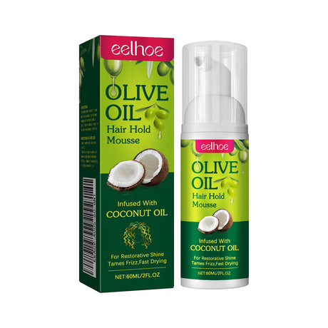 Olive Oil Hair Hold Mousse, Curly Hair Styling Moisturizing And Curling Style Durable Frizz Proof Mousse - V.I.P Digital Presence