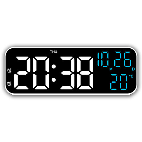 Digital Alarm Clock with Temp, Date, Week. Night Mode. Voice - controlled. 12/24H LED - V.I.P Digital Presence