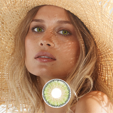 1Pcs FDA Certificate Eyes Beautiful Pupil Colorful Girl Cosplay Contact Lenses Green(0-600°) - V.I.P Digital Presence