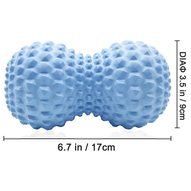 Pelota de masaje EVA Peanut, pelota de masaje doble de lacrosse, pelota de movilidad para fisioterapia, herramienta de masaje de tejido profundo para espalda, manos y pies.