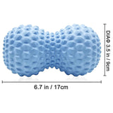 Pelota de masaje EVA Peanut, pelota de masaje doble de lacrosse, pelota de movilidad para fisioterapia, herramienta de masaje de tejido profundo para espalda, manos y pies.