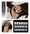 Nail Art Fake Nails Stiletto Tips Clear Press on Long False with Glue Coffin Stick Display Full Cover Artificial Designs Matte - V.I.P Digital Presence