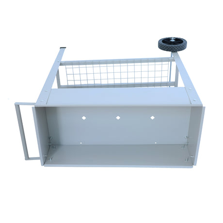 Aveyas mobile metal elevated garden bed cart, with legs, elevated flowerpot box with wheels (gray) - V.I.P Digital Presence