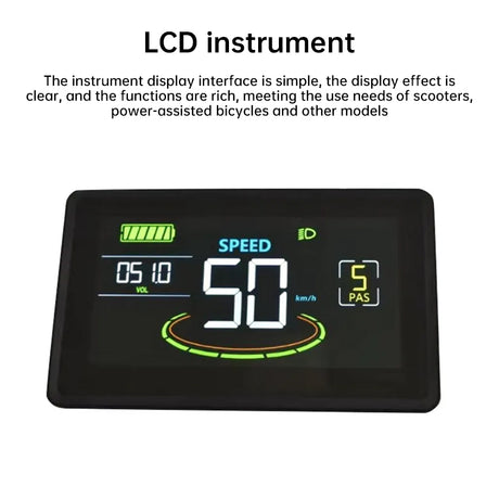 Waterproof color LCD meter H6C for e-bikes, SM/weatherproof connector, smart e-bike screen with USB. - V.I.P Digital Presence