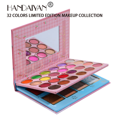 HANDAIYAN 32 Color Makeup Palette Eye Shadow + Blush Highlighter Makeup Set Set Box Pearl Matte Eye Shadow - V.I.P Digital Presence