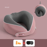 U Shaped Pillow Memory Cotton Can Store Travel Pillows, Nap Pillows, Neck Protection Pillows, Portable Neck Pillows