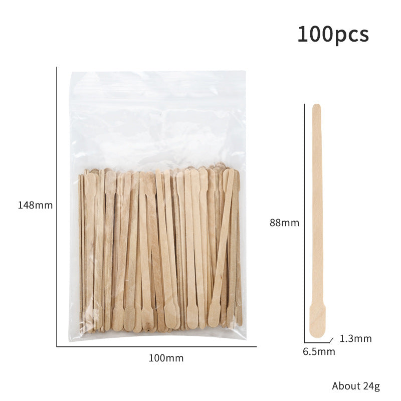 100-Piece Bag of Disposable Wooden Sticks for Hair Removal Waxing and Scraping Tools - V.I.P Digital Presence