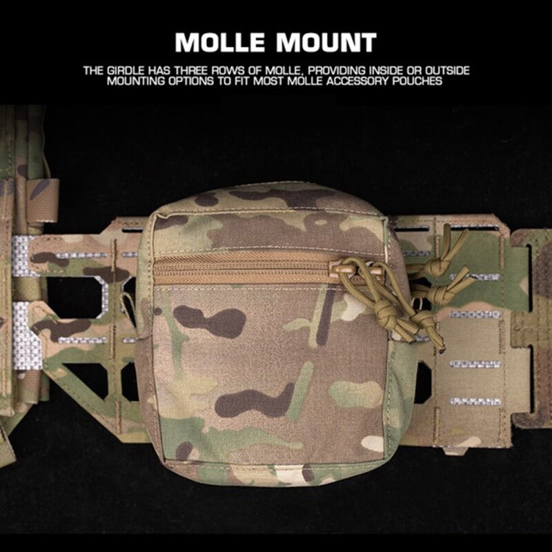 KZ Hunting Vest - Plate Carrier in Low Profile MOLLE, Quick Release, K Zero Style with Belt for Airsoft. - V.I.P Digital Presence