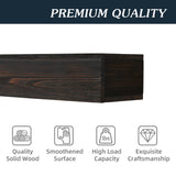 72" Rustic Wood Fireplace Mantel,Wall-Mounted & Floating Shelf for Home Decor Espresso