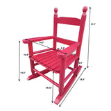Children's rocking red chair- Indoor or Outdoor -Suitable for kids-Durable Solid Wood
