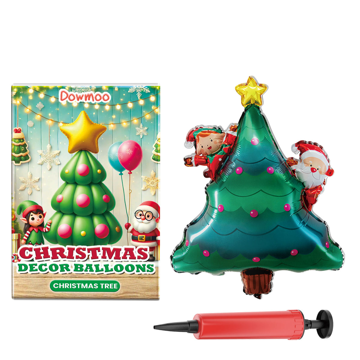 Christmas Balloons,Balloon Standing Santa Claus Reindeer Christmas Tree Event Atmosphere Arrangement - V.I.P Digital Presence