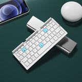Mini teclado plegable inalámbrico compatible con Bluetooth, teclado plegable para computadora portátil, Windows, Android, tableta, iPad y teléfono. 