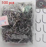 Rompin 500pcs carp fishing hooks with hole High quality Carbon Steel #3-#12 10 size choose Fly carp sea - V.I.P Digital Presence