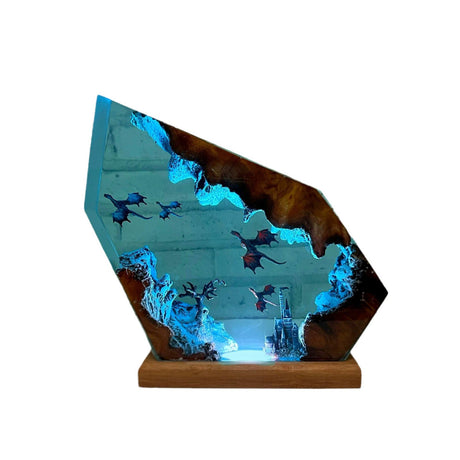 Fire Dragon and Ice Dragon Resin Lamp 3D Dragon Desk Lamp Game of Power Dragon Lamp Lighting Home Decoration - V.I.P Digital Presence