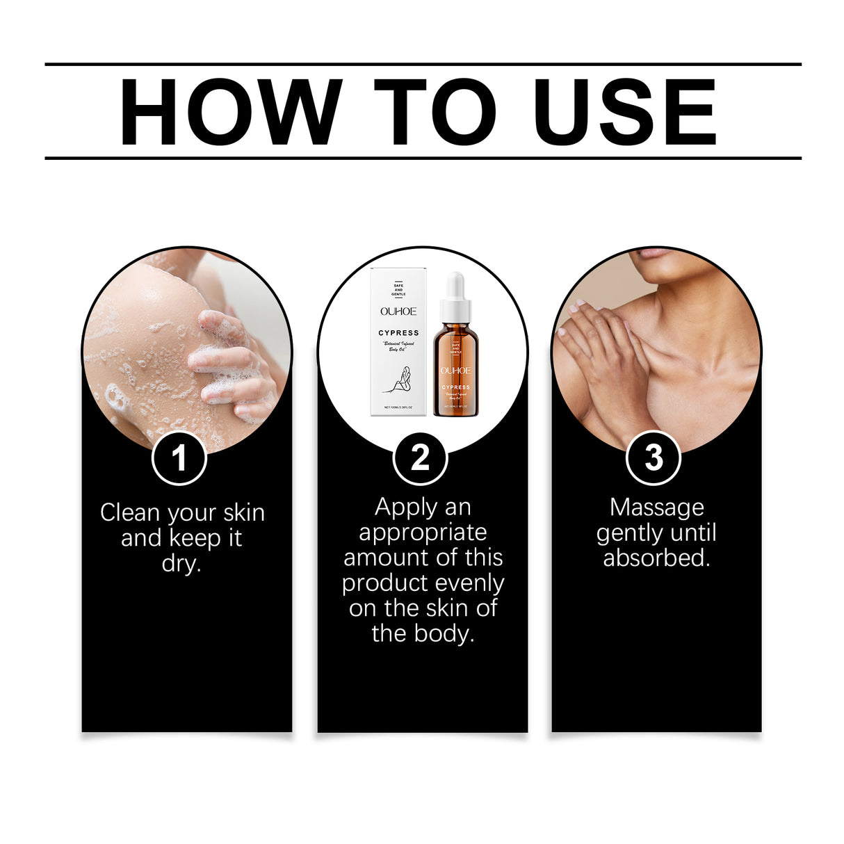 Cypress Body Oil，Daily Gently Moisturizes Whole Body Skin With Cypress Plant Body Care Massage Essential Oil