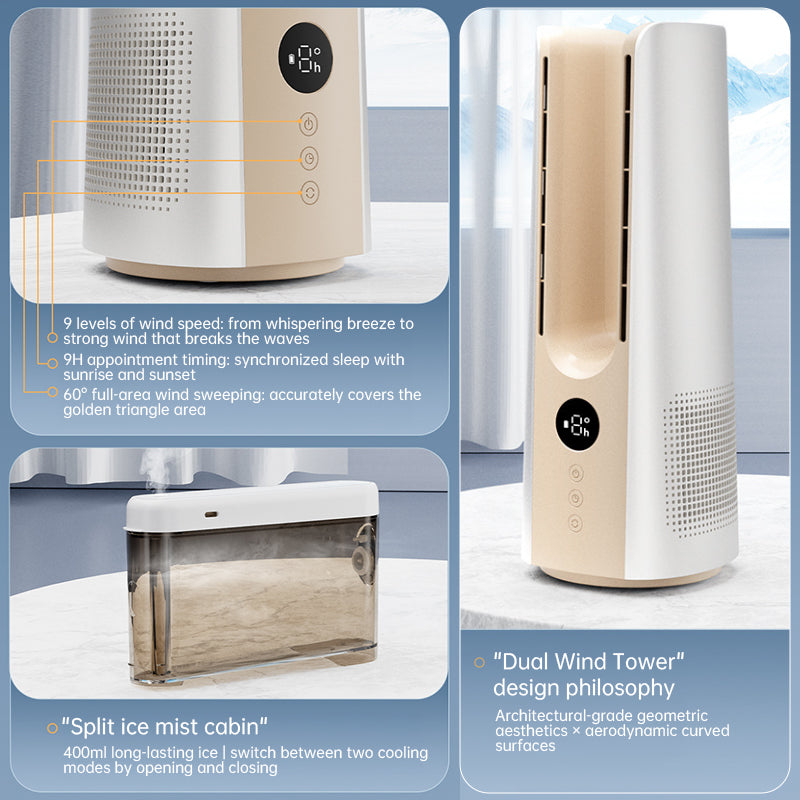 2025 NEW Portable Tower Fan – 6 Speeds, Mist Bladeless, for Bedroom/Living Room/Office - V.I.P Digital Presence