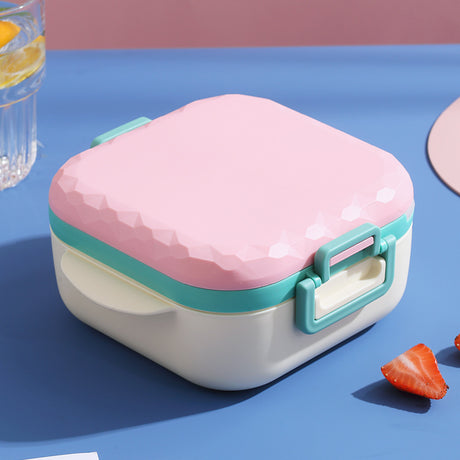 Microwaveable portable fresh-keeping lunch box with compartments and cutlery - V.I.P Digital Presence