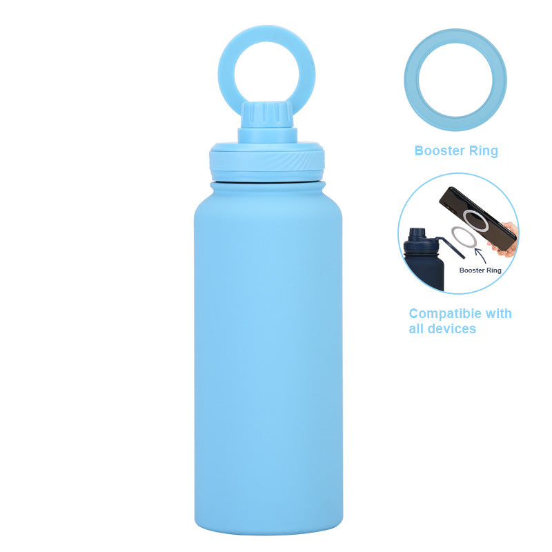 Magnetic Phone Holder Outdoor Large Capacity 1L Wide-Mouth Insulated Stainless Steel Sports Water Bottle - V.I.P Digital Presence