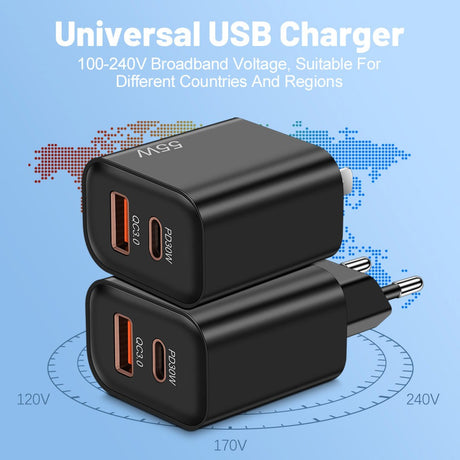 55W supports super fast charging and is fully compatible with USB+PD fast charging for mobile phone charging - V.I.P Digital Presence