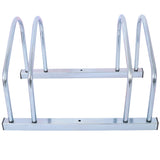 2 bicycle ground bike parking racks 22-28 inch wheel supports, maximum tire width 2.15 inches, galvanized - V.I.P Digital Presence