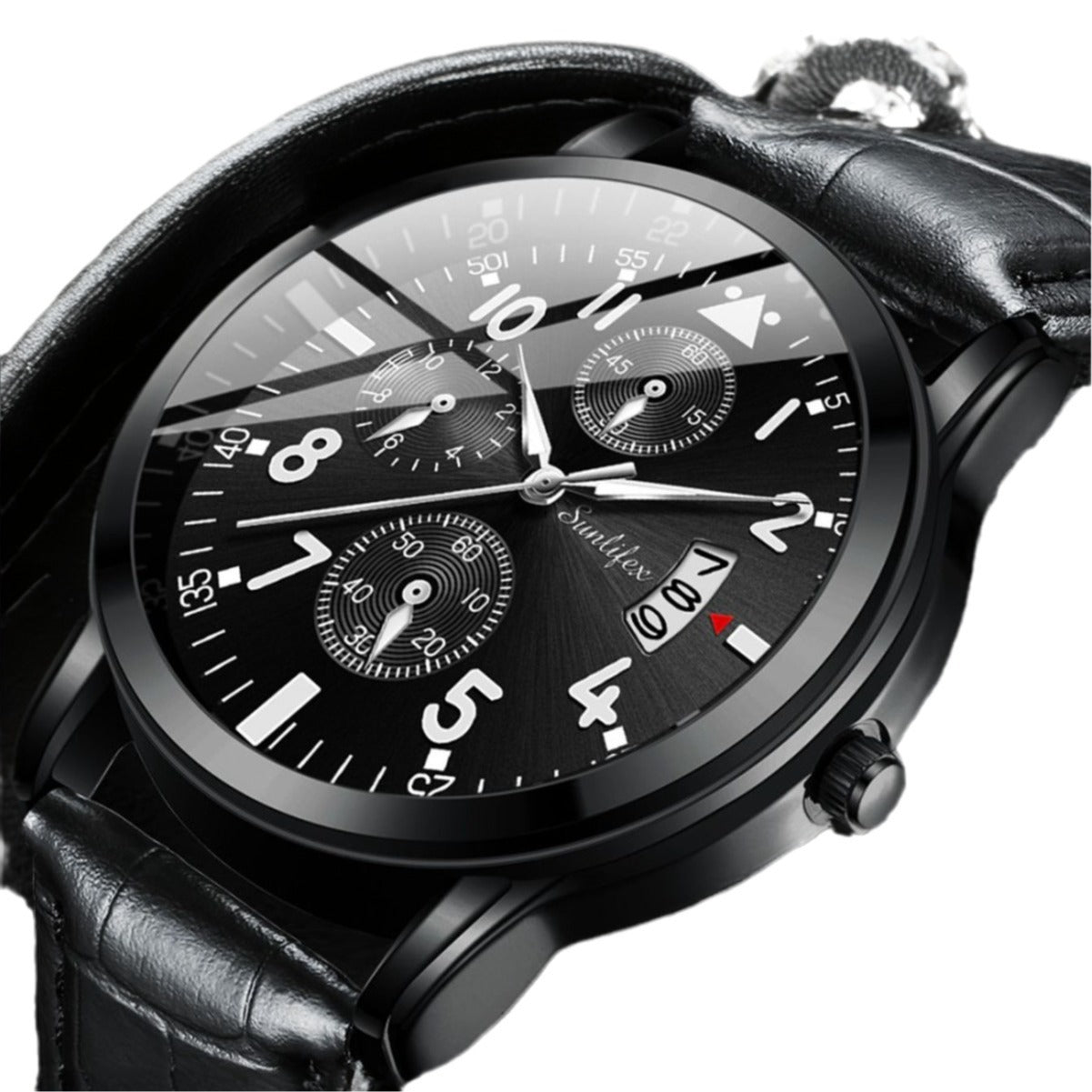 New Men's Watch Student Men's Night Light Waterproof Sports Leather Strap Black Quartz Watch - V.I.P Digital Presence